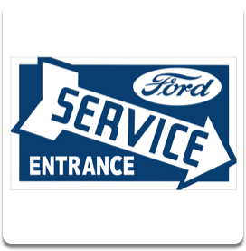 Ford Service Sign Right
