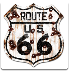 Rustic Route 66 Sign